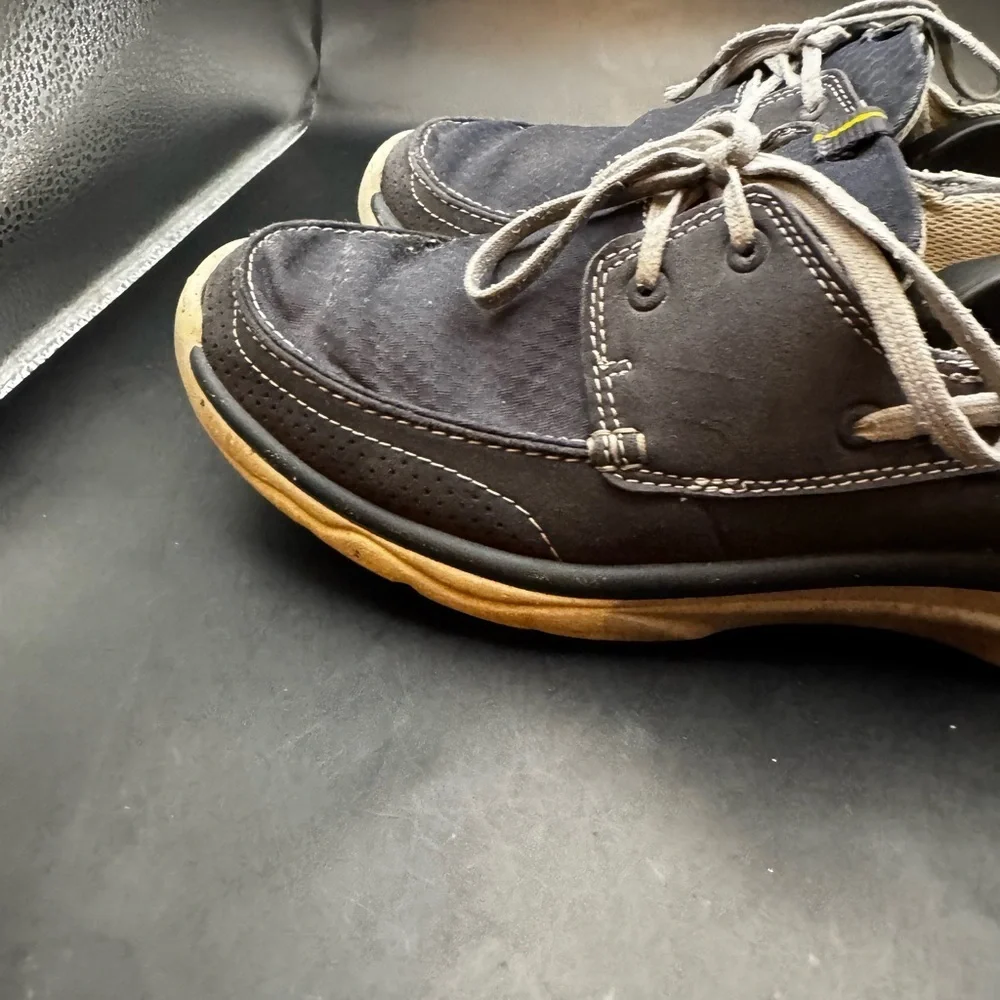 Clarks Gray Fabric Lace Up Boat Deck Shoes Cloudstepper 26125155 Men’s 12